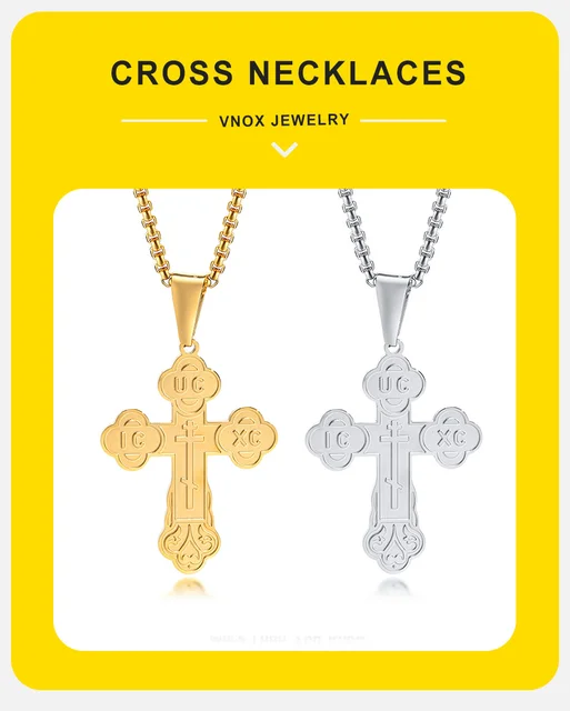 Set Regalo Lui E Lei: Collane Con Ciondolo A Croce E Anello In Acciaio Inox – 20+18 Pollici