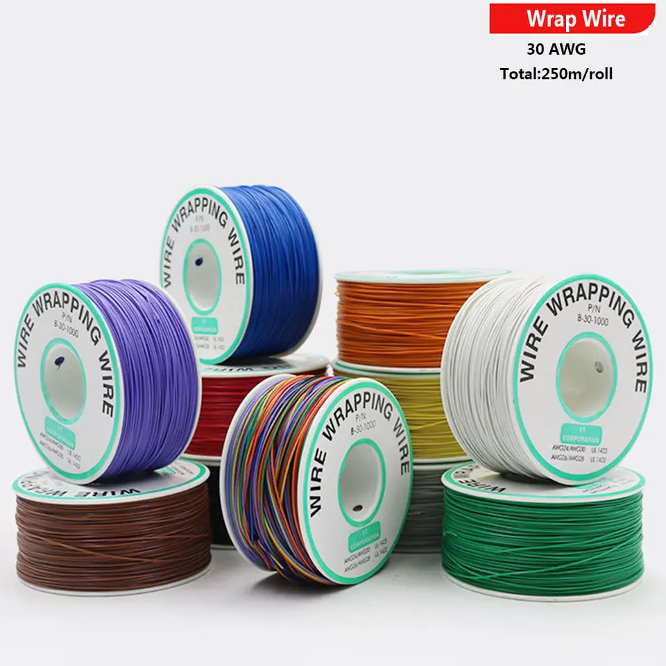 30AWG Tin Plated Copper Wire Wrapping Wire Cable Reel Electrical Soldering OK Wire 250m For LCD PCB Laptop Monitor image 1