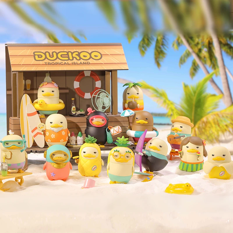 

Милые фигурки Duckoo серии тропический остров Куклы Коллекционные Фигурки Duckoo Аниме Коллекция игрушек для подарка