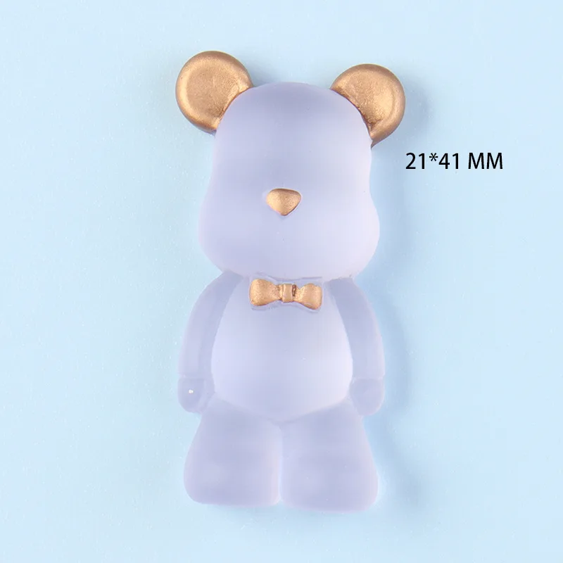 Resin Lovely Little bear Flatback Cabochon Scrapbook Kawaii DIY Embellishments Accessories 6Pcs  L35 6