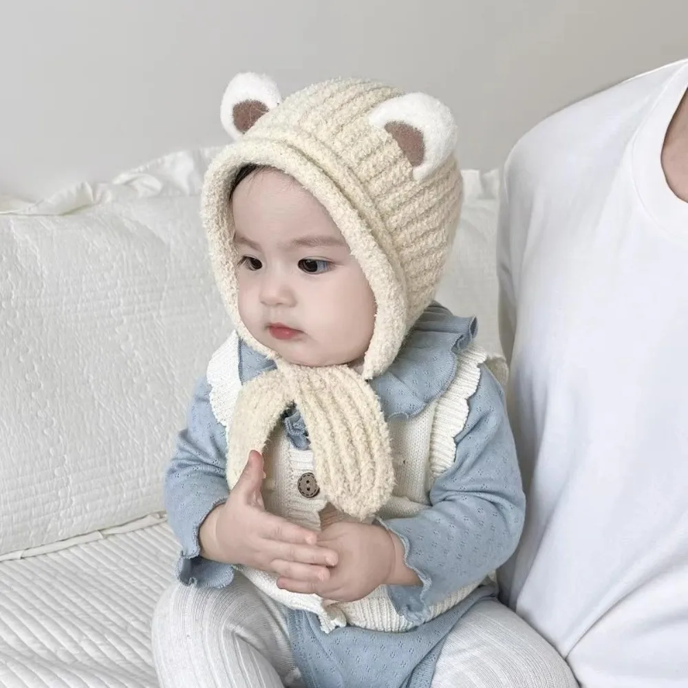 Warm Windproof Kids Hat Scarf Set for Outdoor Sports