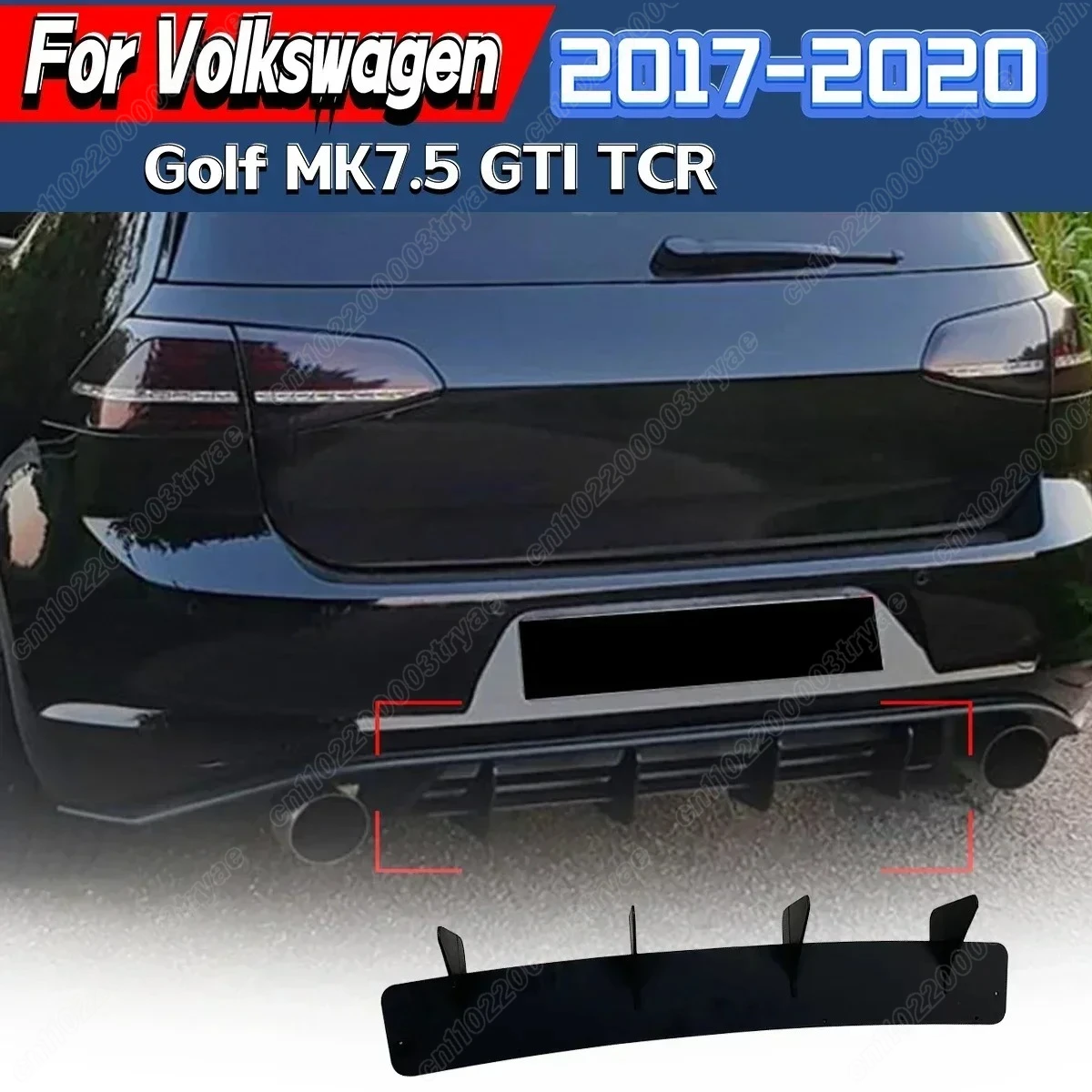 For Volkswagen Golf MK7.5 GTI TCR 2017 2018 2019 2020 Rear Bumper ...
