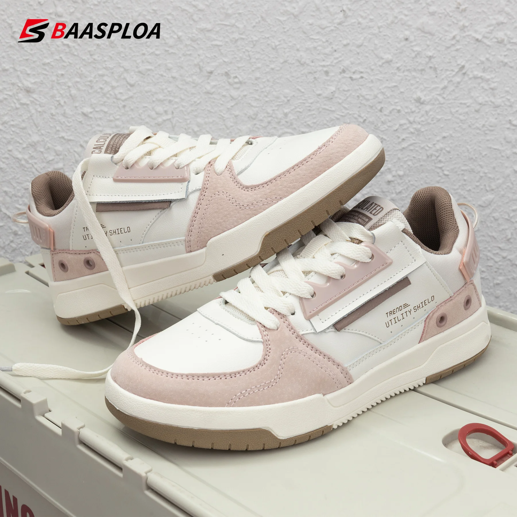 Bassploa New Women Running Shoes Fashion Women Sports Shoes Pu Surface Breathable Outdoor Non-Slip Women's Casual Running Shoes