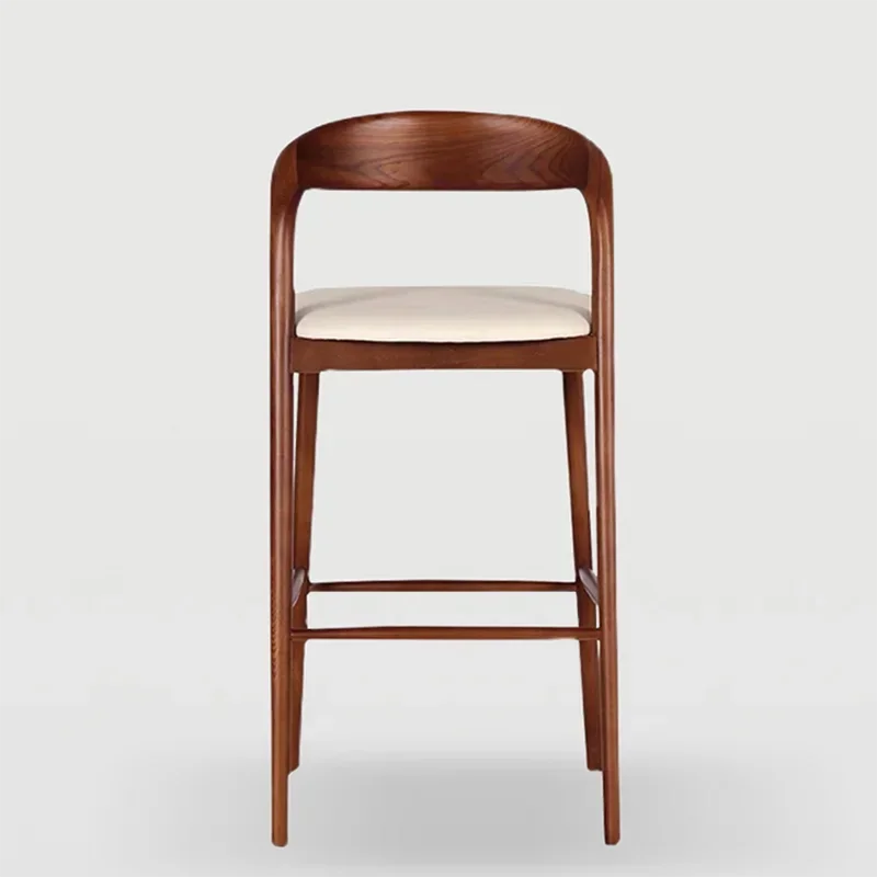 Modern Commercia Counter Height Bar Chairs Kitchen Accent Wood Outboor Bar Stools Minimalistic Office Taburete Alto Furniture