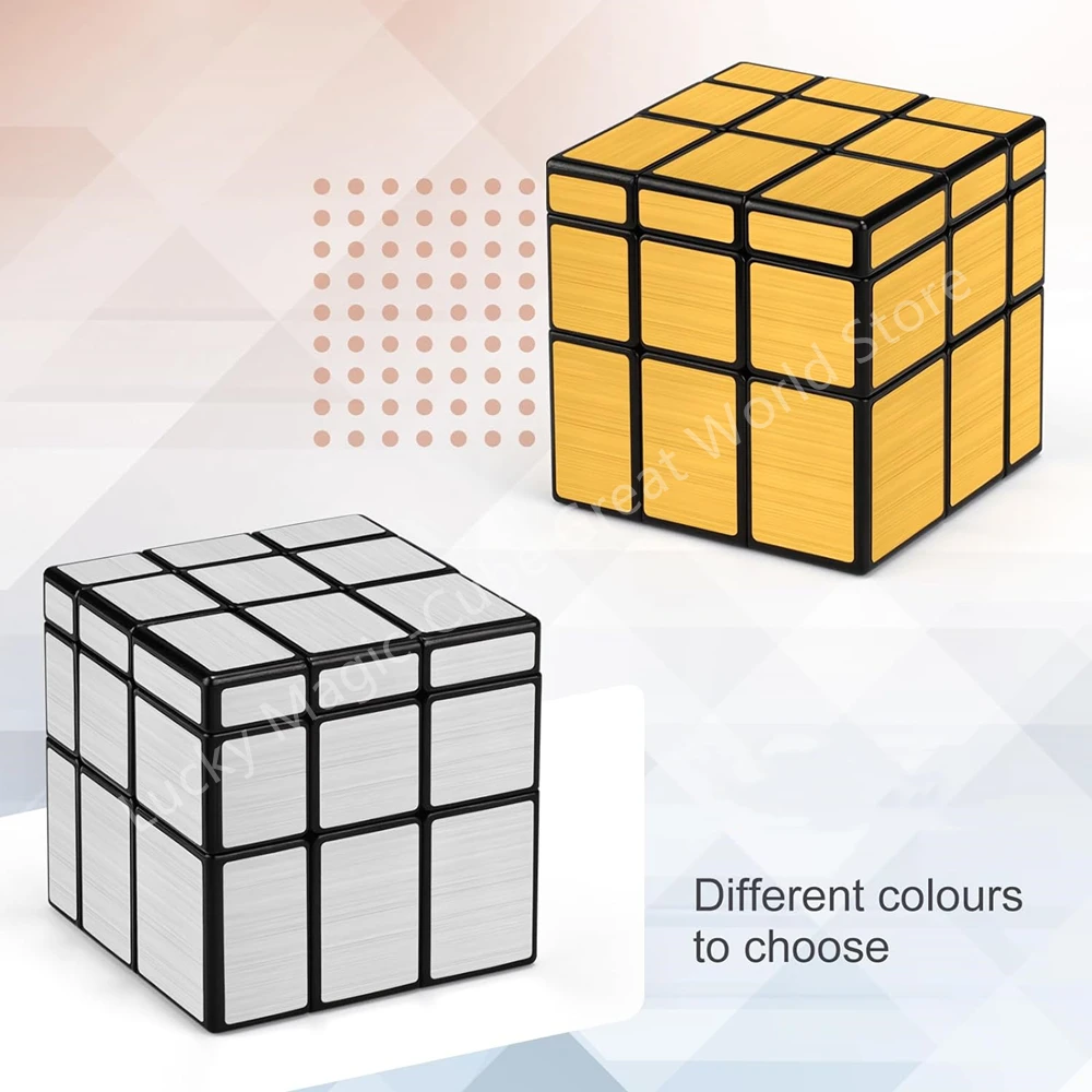 QiYi Multiple Options 2x2/3x3 Mirror Cube Gold Silver Brushed Magic Cube Speed Professional Puzzle Cubo Magico Toys speed cube magic cube puzzle puzzle cube magic puzzle toy puzzle toys