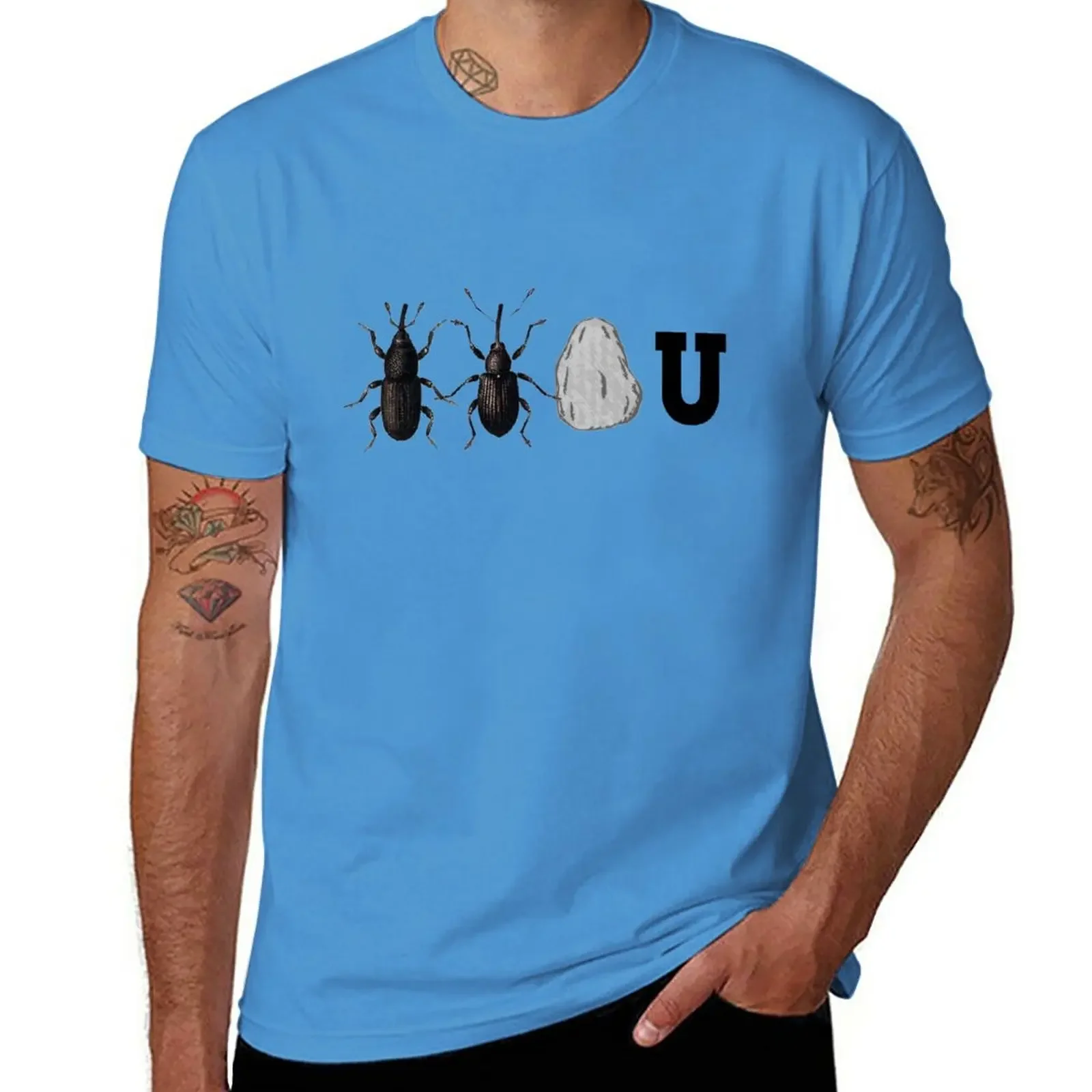 

weevil weevil rock you T-Shirt sweat quick drying sports fans t shirts for men cotton