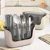 1Pcs Kitchen Chopstick Shelf Drain Storage Basket Multifunction Cutlery Holder Home Flatware Storage Shelf Kitchen Accessorie 1