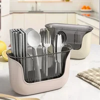 1Pcs Kitchen Chopstick Shelf Drain Storage Basket Multifunction Cutlery Holder Home Flatware Storage Shelf Kitchen Accessorie 1