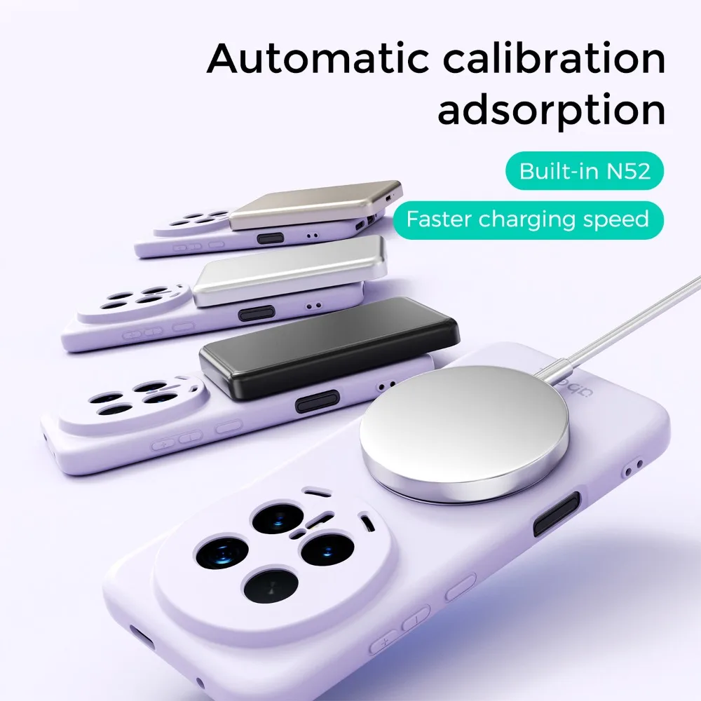 Liquid Silicone Armor Bumper Shockproof Case with Wireless Charging and Lens Protection