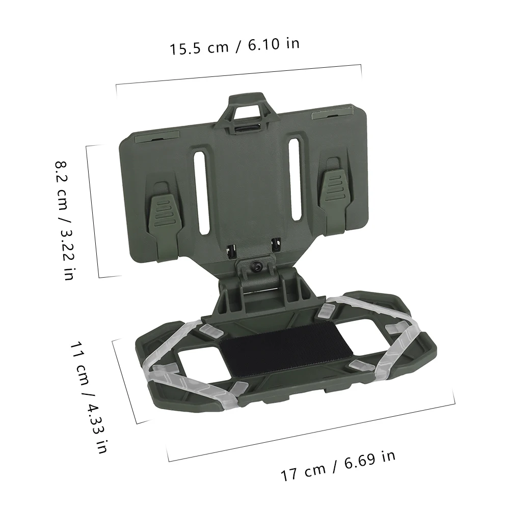 Vest Chest Cell Phone Carrier Universal Folding Navigation Molle Holder Mobile Phone Folding Mounting Bracket for Tactical Vest