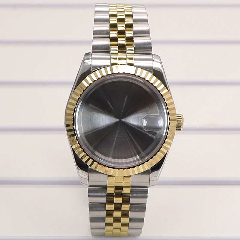 Sapphire Fluted Watch Case with Strap - 100m Waterproof