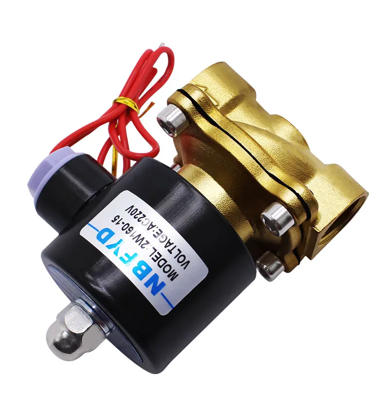 Normalerweise geschlossenes Magnetventil, Wasserventil, 1/2 Luftventil, Messing-Steuerventil, 2W160-15AC220V/DC24V, 4-Punkt-Ein/Aus-Ventil – Detail 9