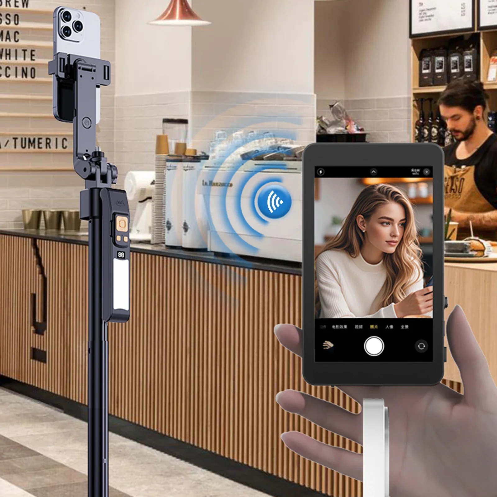 Magnetic Phone Vlog Selfie Monitor Screen Back Camera Monitor Rear Camera Monitor Screen for Android iPhone Cellphone