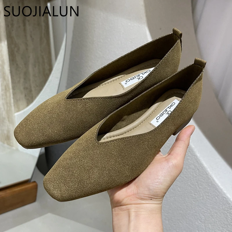 Women Shoes Women Flats Flat Shoes Round Toe Slip On Casual Ballet Shoes Soft Leather