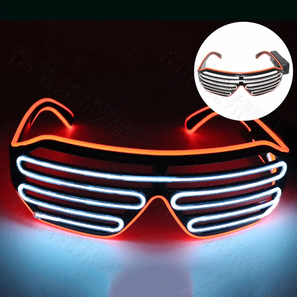 LED Wireless Glow-in-the-dark Glasses Neon Twinkling Sunglasses Suitable for Halloween Christmas Carnival Party glow sunglasses glow glasses