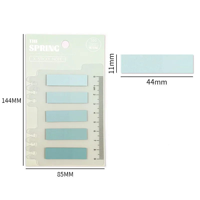 100 Sheets/pack Colorful Sticky Notes Memo Pad Label Note Bookmarks Notepad School Office Student Stationery Supplies 3