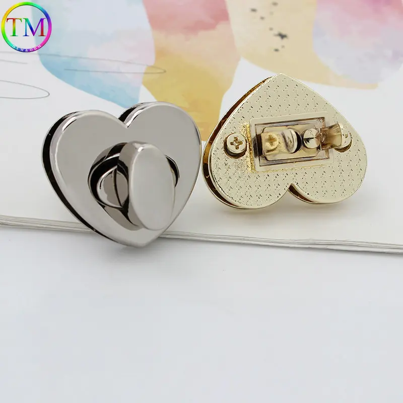 10 Pieces Metal Lock Clasp Swivel Twist Locks Buckles Diy Bags Hardware Twist Turn Lock Parts Decorating Bag Lock Accessories
