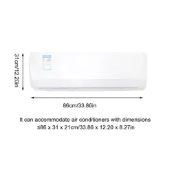 Universal Wall - Mounted Indoor Air Conditioner Dust and Protective Cover (S)