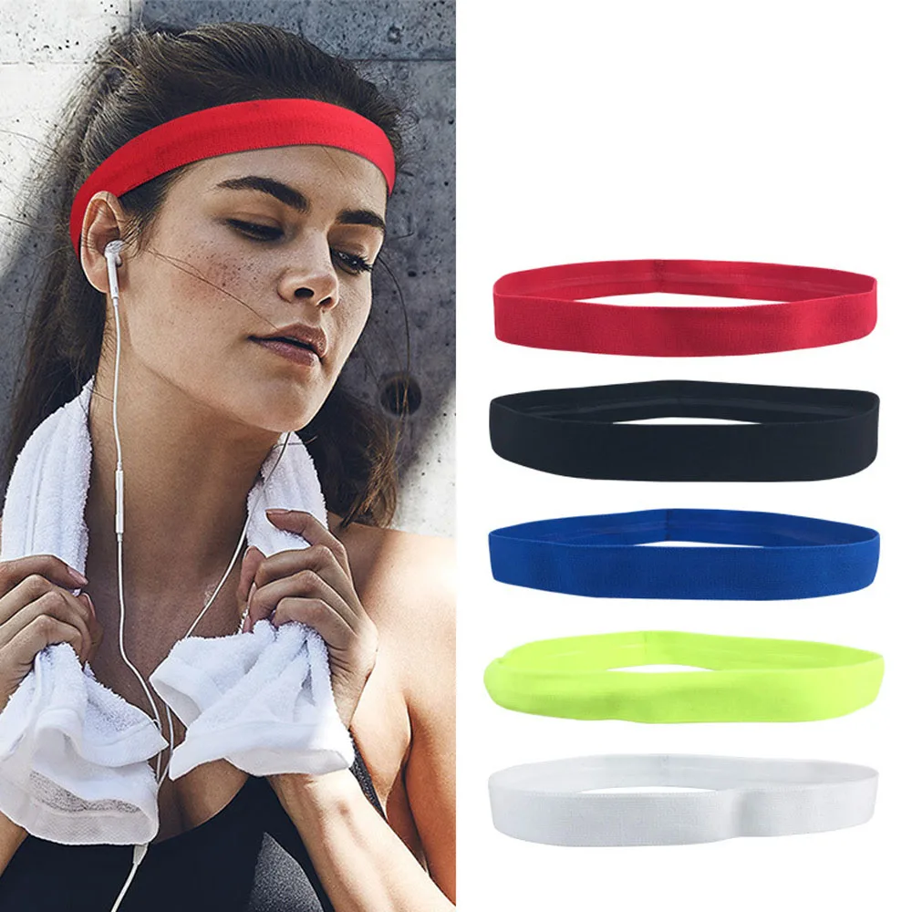 

Sport Antiperspirant Hair Bands Breathable Men Women Headband Forehead Protection Running Fitness Yoga Tenis Elastic Sweatband