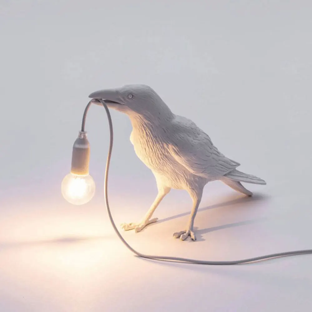 Nordic Resin Bird Wall Lamp Foyer Parlor Bedroom Bedside Sconce Creative Animal Decoration Desk Lamp Corridor Aisle Night Light black wall lights