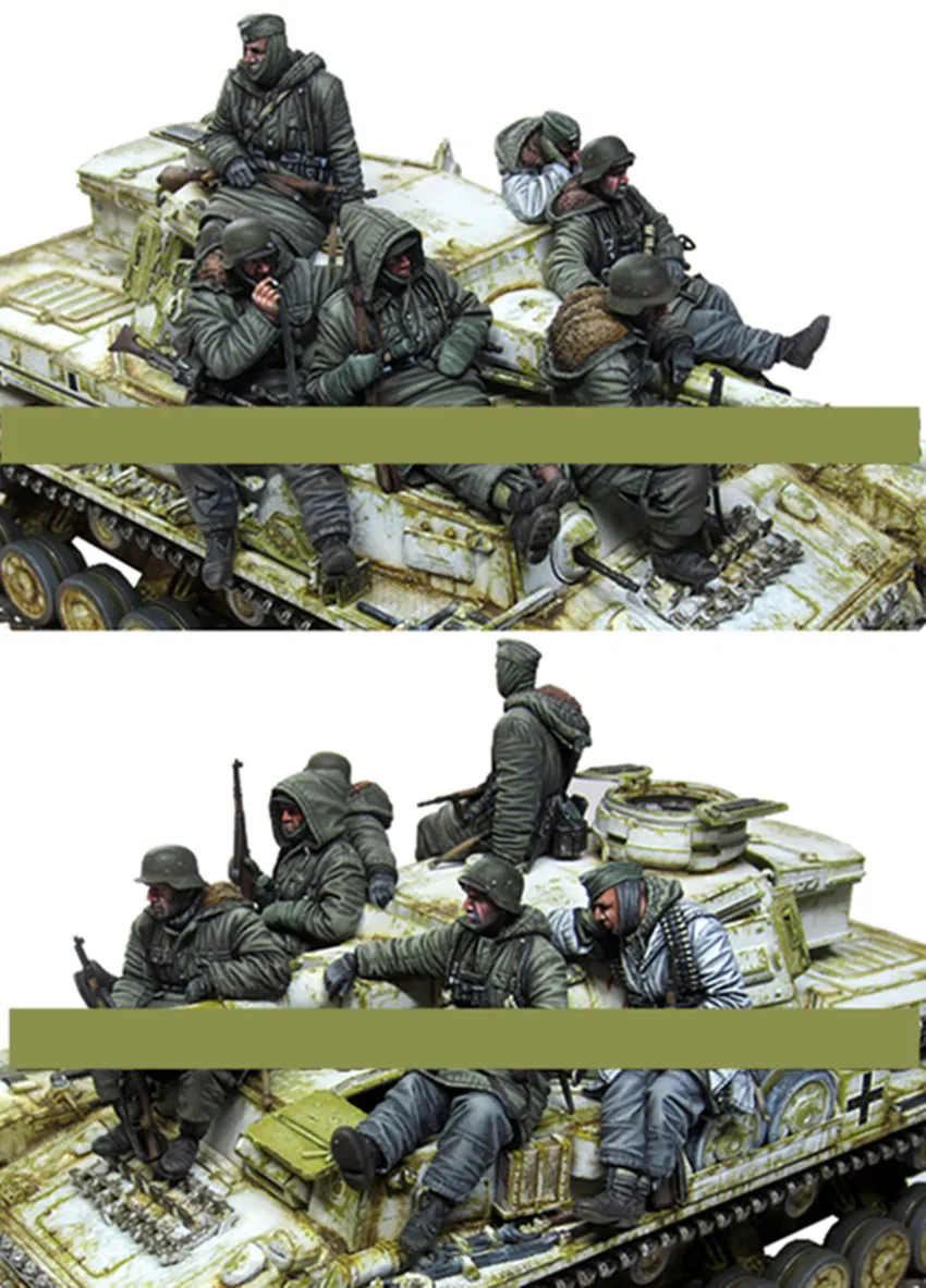 1/35 Scale Resin Model Kit – German Submarine Corps (6 Figures) – Unpainted & Unassembled – A290