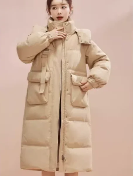 

Women's Clothing High-end fashion over-the-knee warm down coat Winter New 170