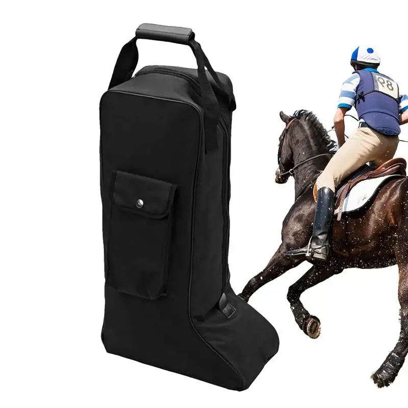 Tall Boot Bag Organizer Dust Proof Shoe Bag With Handle Zippered Riding Boot Bag Horse Riding Equipment Bag For Travel Outing