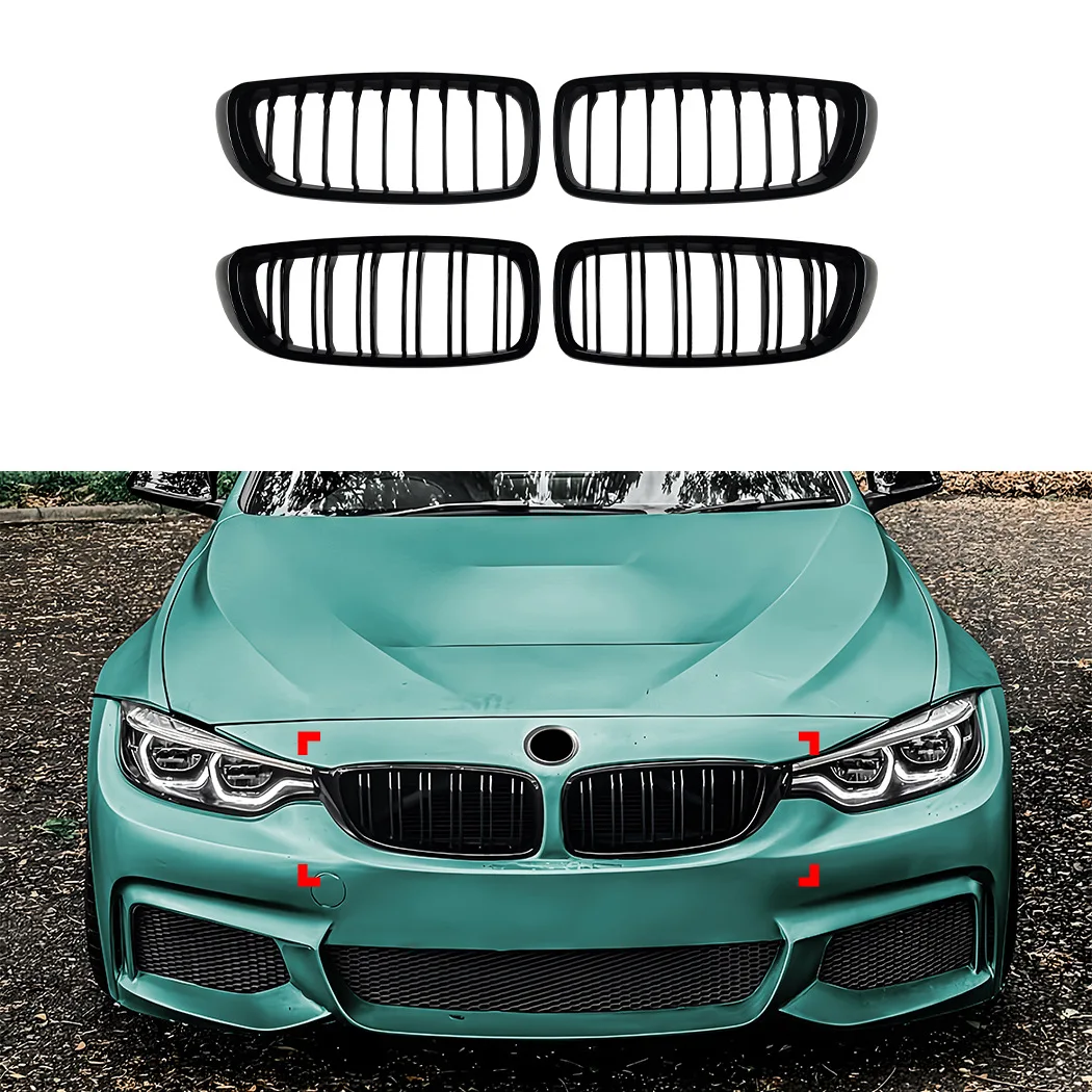 BMW 4 시리즈 F32 F33 F36 2014-2020 키드니 그릴 자동차 전면 범퍼 레이싱 그릴 액세서리