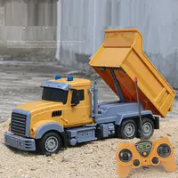 RC Engineering Car Remote Control Simulation Garbag Truck RC Truck With LED Off Road Electronic Mixer Truck Toy Boy Gift 1