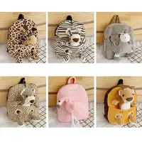 Toddler Backpack Zoo Animals Backpacks Cute Plush Bag Cartoon Preschool Book Bag for Girls Boys with Stuffed Toy 1