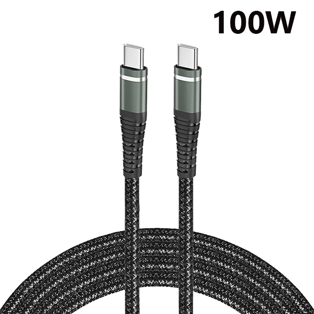 ตัวเลือกสินค้า สายชาร์จเร็ว 100W สายถักไนลอน ชาร์จได้ทุกอุปกรณ์
