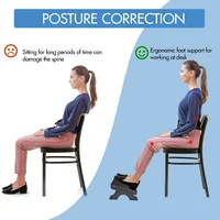 Repose-pieds ergonomique sous le bureau avec rouleaux de massage, capacité de 120 lb, hauteur réglable, soulagement de la douleur pour le bureau et la maison 5