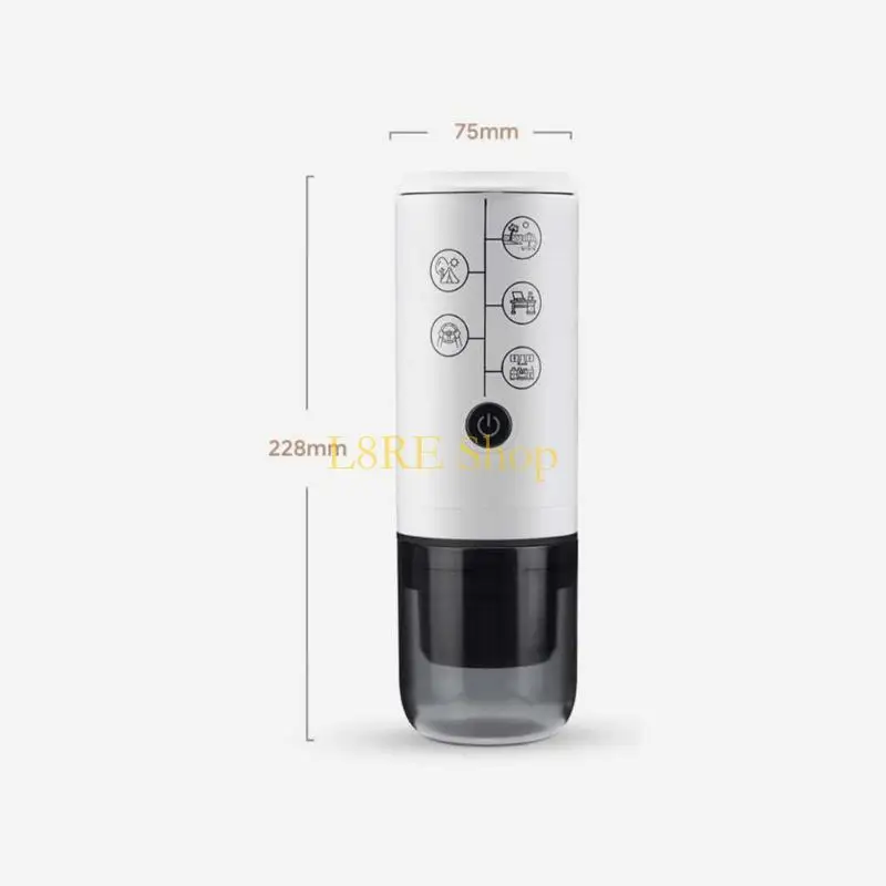 L8RE Rechargeable Coffee Pods Machine Plastic Texture Perfect for Quick Brewing