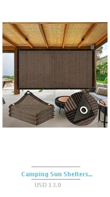 Description Picture 3 of itemSun Shading Mesh Camping Sun Shelter Shade membrane Outdoor Sunblock Mesh Garden Shade Canvas with Grommets Camping Awning 그늘막