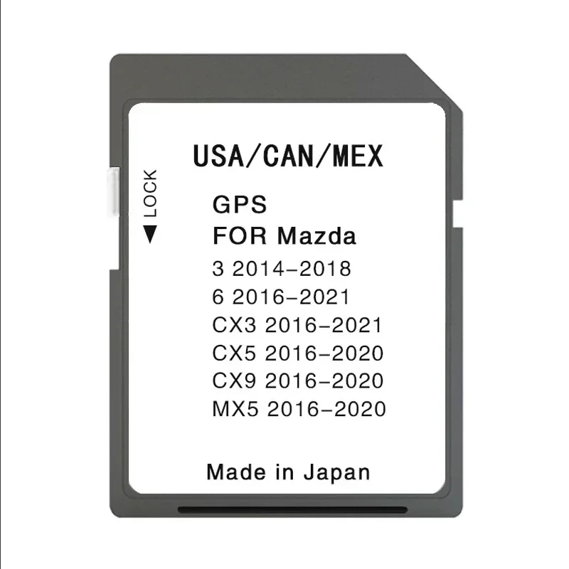 최신 업데이트 지도 버전 네비게이션 SD GPS 카드 북미 for Mazda 3 6 CX3 5 9 MX5 무료 배송