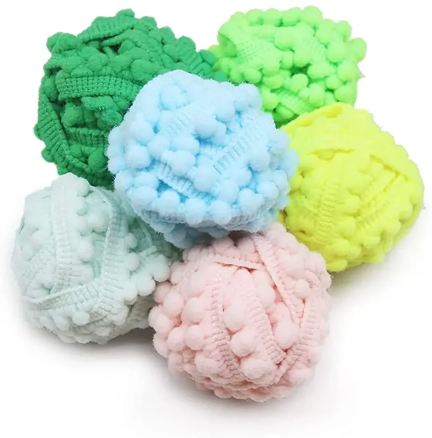 Colorful Pearl Pompom Tassel Ribbon for DIY Crafts & Sewing Projects