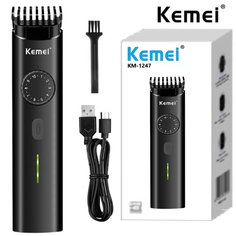 Kemei Quiet Hair Trimmer Cordless Electric Clipper Men Rechargeable