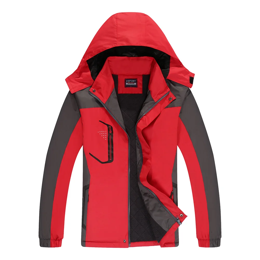 MensWaterproofHikingJacketLargeSizeWindproofWindbreakerCamping
