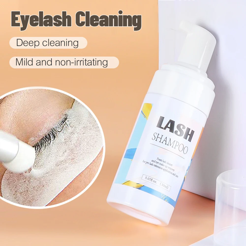 

Eyelash Shampoo Gentle No Stimulation Effective Eyelids Cleaning Mousse Mascara Eyelash Adhesive Makeup Residue Foam Clean Tools