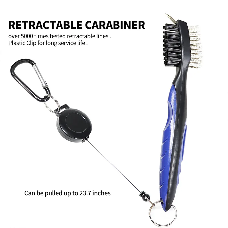 ABS Golf Club Heads Double Sided Brush Cleaning Brush Portable Golf Cleaning Products