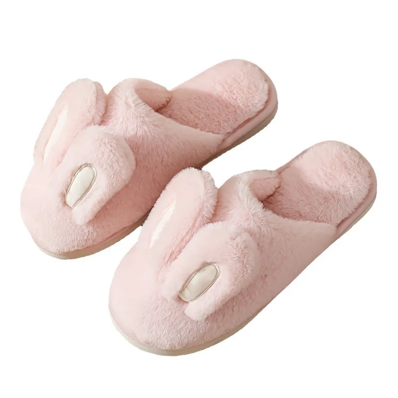 Women Cotton Slippers 2024 Winter Plush Cute Rabbit Comfortable Anti Slip Home Indoor Floor Warm Cartoon Slippers Chanclas Mujer 6