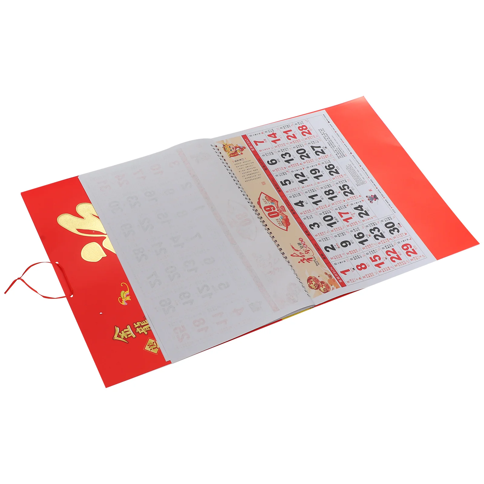Clear Printed Hanging Calendar Delicate Office Household Monthly Wall Home Accessory Tag imitation rattan hanging scroll calendar delicate monthly home accessory wall office planning daily supply reel clear printed
