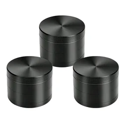Premium 2 - Inch 4 - Layer Metal Herb and Spice Grinder (50mm - Black - 3)