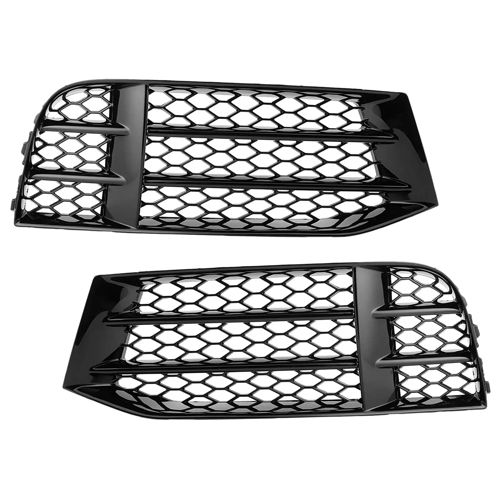 

Front Bumper Fog Light Grilles Honeycombs Mesh Cover For- RS5 B8.5 2013 2014 2015 2016 Fog Lamp
