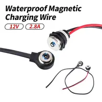 2.8A 12V วงจรแม่เหล็กชาร์จสายเชื่อมต่อกันน้ําชายหญิงสั้นหัวแม่เหล็กวันที่สําหรับสวมใส่ Deivce 1