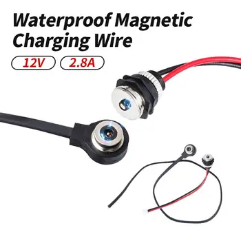 2.8A 12V วงจรแม่เหล็กชาร์จสายเชื่อมต่อกันน้ําชายหญิงสั้นหัวแม่เหล็กวันที่สําหรับสวมใส่ Deivce 1
