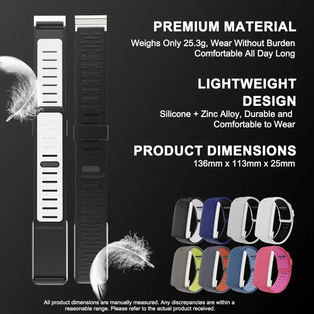 Breathable Silicone Sports Wristband - Adjustable Fitness Tracker Strap