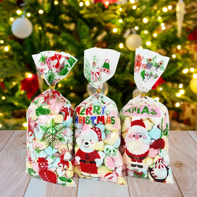 Buy Wholesale China Christmas Plastic Gift Bags Snow Flakes