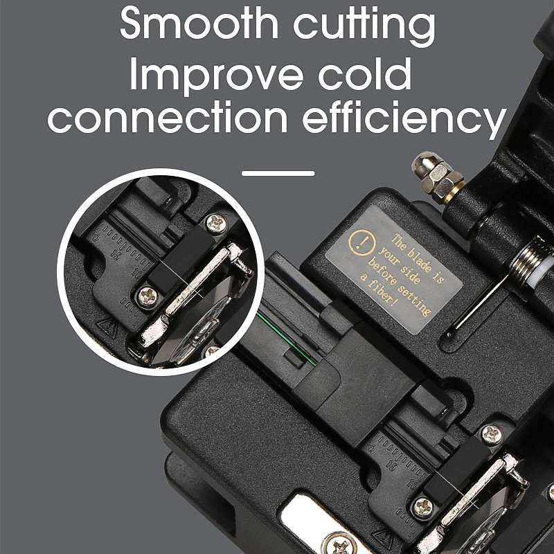 AUA-60S Black Fiber Cleaver Cable Cutter Three-in-one Fixture of Bare Optical Fiber for Leather Optical Cable Tail Jump