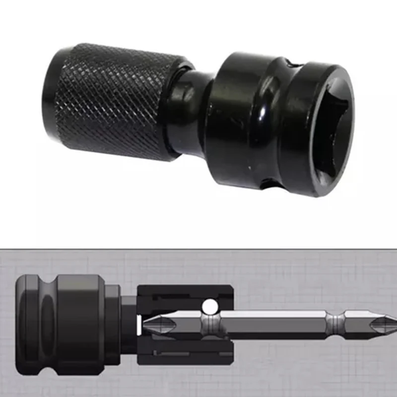 Electric wrench conversion head cover hex head conversion head 1/2 turn 1/4 expansion bit conversion head